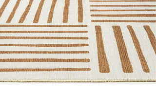 Anacortes Mustard Matchstick Indoor Outdoor Washable Rug
