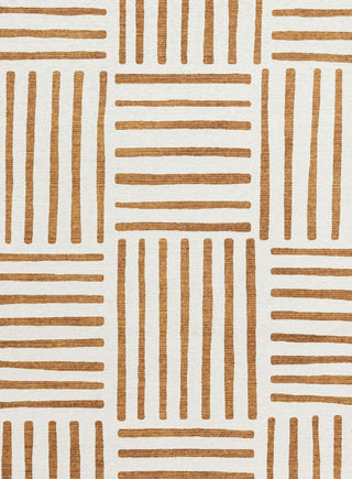 Anacortes Mustard Matchstick Indoor Outdoor Washable Rug