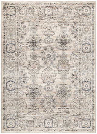 Flatlay of Arya Ziegler cream and grey traditional Turkish style rug