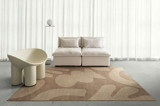 Ashland Sand Abstract Indoor Outdoor Washable Rug