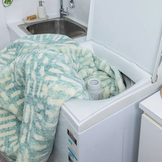 Asni Blue and Ivory Tribal Washable Rug