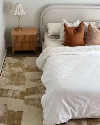 Assa Textured Abstract Neutral Washable Rug