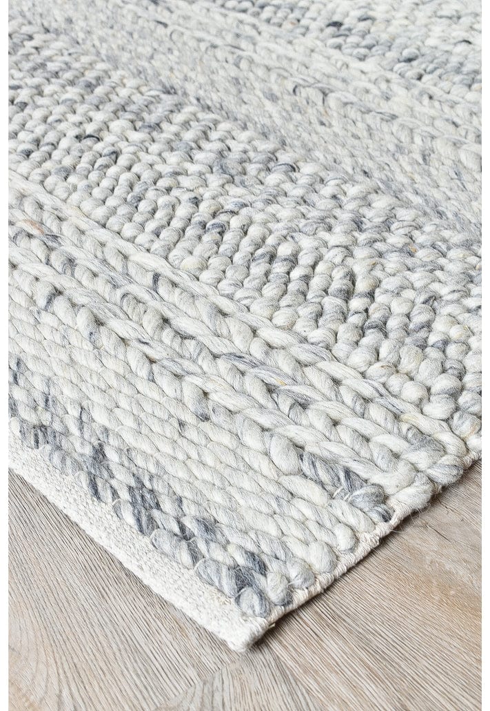 Normandy Ivory Textured Wool Rug Simple Style Co
