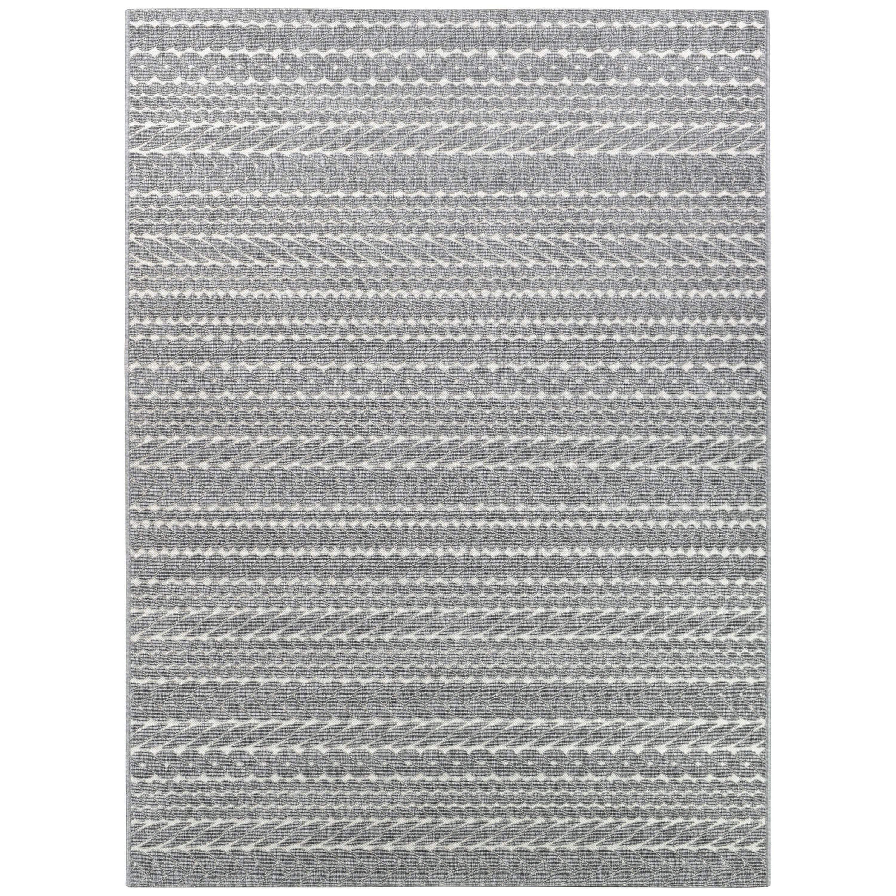 Visalia Grey & White Rug Simple Style Co