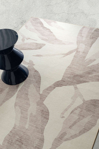 Bainbridge Cream Leaf Shadow Indoor Outdoor Washable Rug