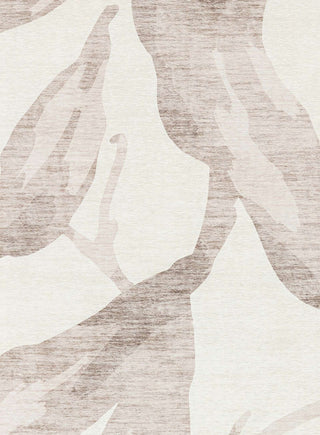 Bainbridge Cream Leaf Shadow Indoor Outdoor Washable Rug