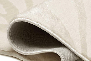 Bessant Leafy Cream and Beige Washable Rug