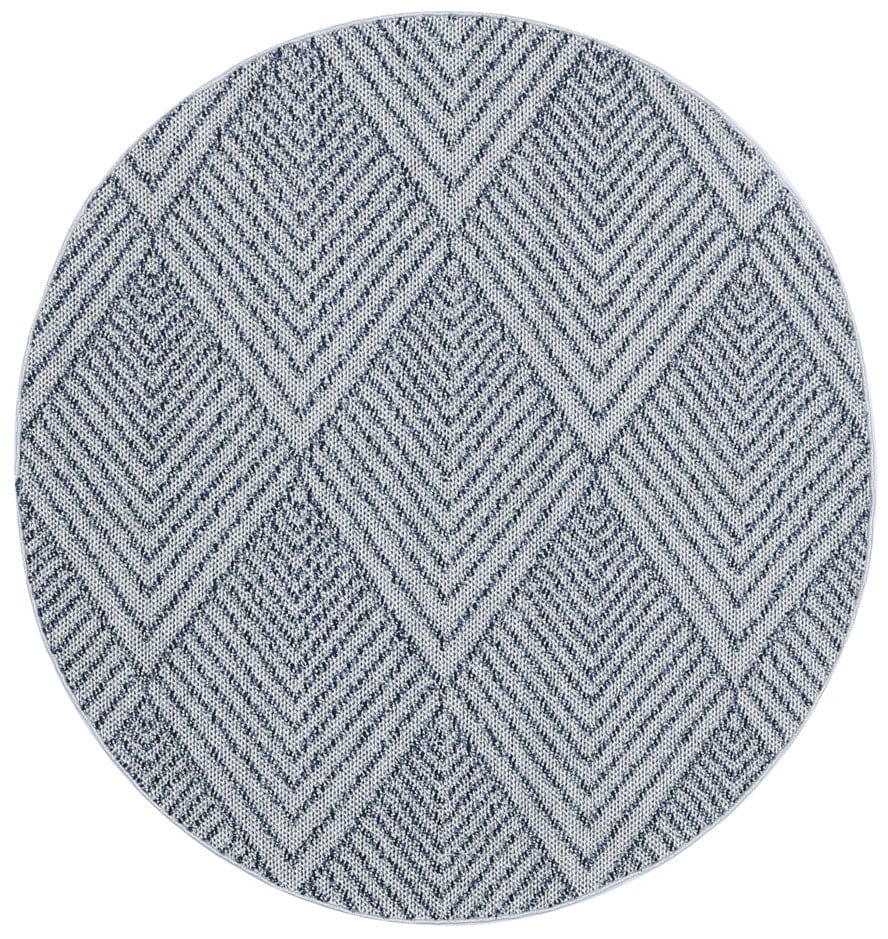 Brand Ventures RUGS 160x160cm Naka Charcoal Geometric Round Flatweave Rug