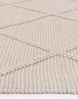 Brand Ventures RUGS 160x230cm Kalena Cream Diamond Wool Rug (Discontinued)