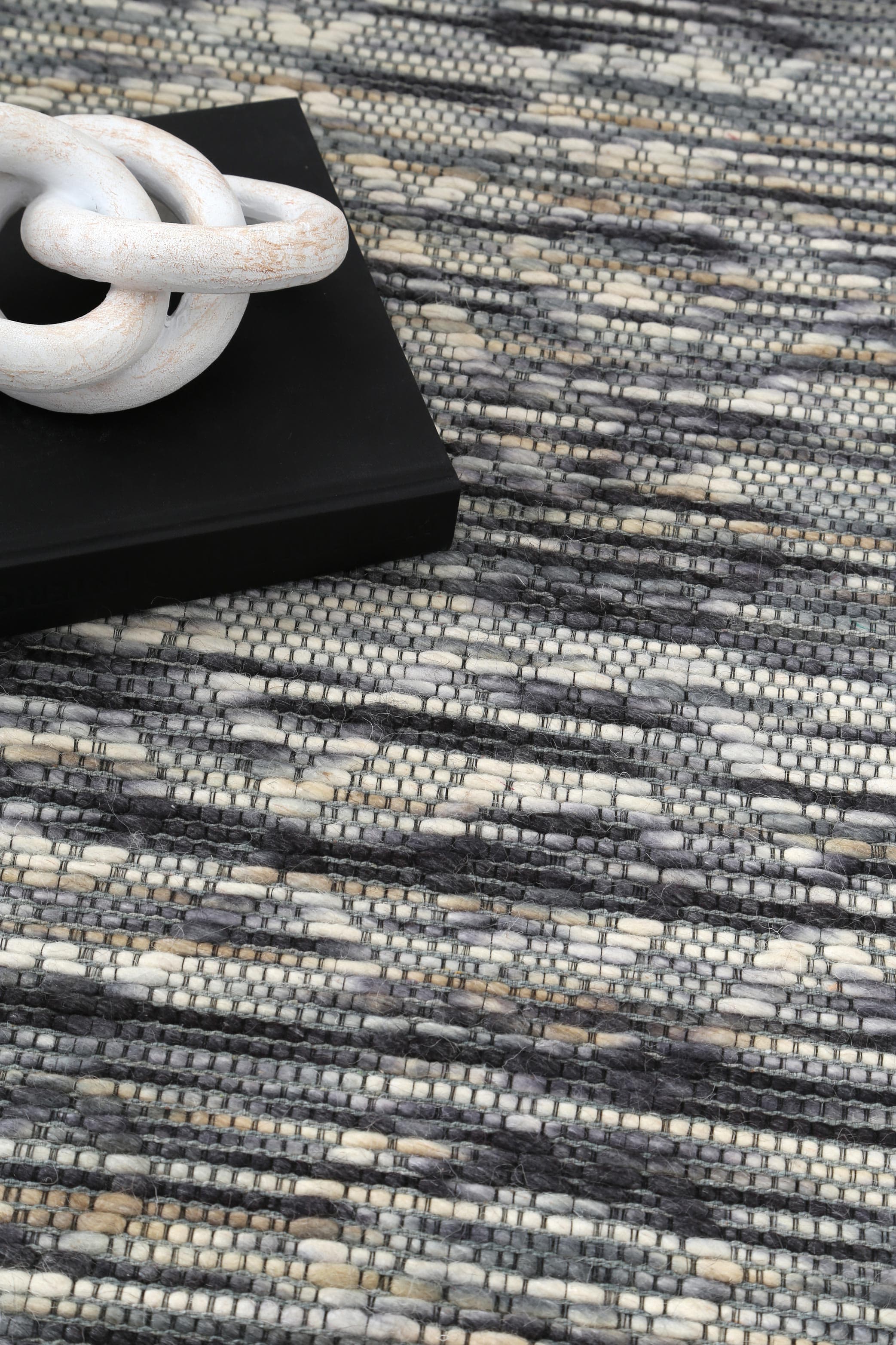 Luciana Diamond Stone Wool Rug | Simple Style Co