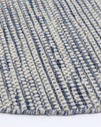Brand Ventures RUGS Nordi Blue Reversible Wool Round Rug