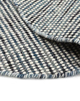 Brand Ventures Rugs Nordi Teal Blue Reversible Wool Round Rug