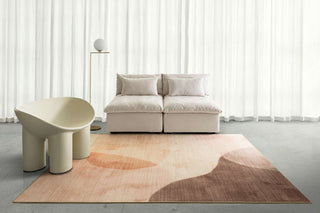 Camas Blush Abstract Indoor Outdoor Washable Rug