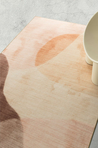 Camas Blush Abstract Indoor Outdoor Washable Rug