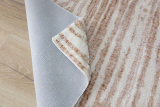 Chita Brown and Cream Geometric Washable Rug