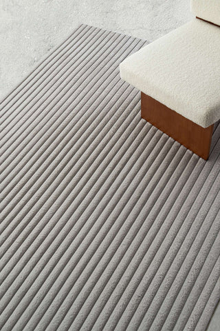 Cortina Striped Washable Faux Fur Rug