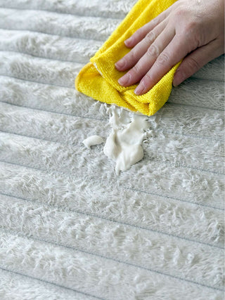 Cortina Striped Washable Faux Fur Rug