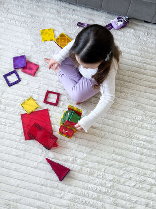 Cortina Striped Washable Faux Fur Rug