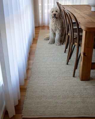 Denver Cream Neutral Marbled Wool Rug