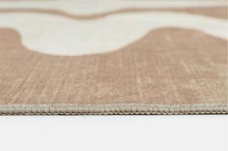 Farino Beige and Ivory Abstract Washable Rug