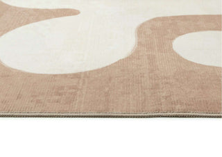 Farino Beige and Ivory Abstract Washable Rug