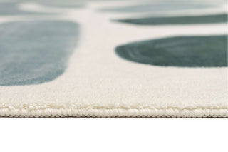 Faroe Blue Grey Abstract Washable Rug