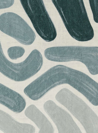 Faroe Blue Grey Abstract Washable Rug