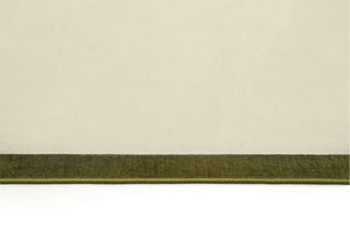 Fasano Tonal Green and Ivory Scalloped Washable Rug