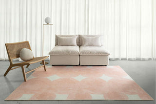 Gables Peach Washable Indoor Outdoor Rug