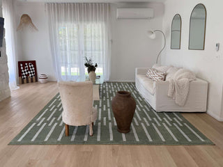 Gerritsen Green Printed Washable Rug