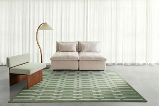 Gerritsen Green Printed Washable Rug