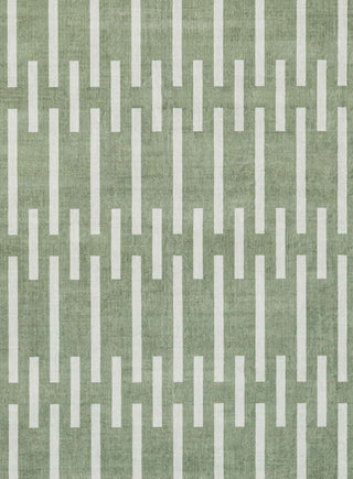 Gerritsen Green Printed Washable Rug