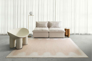 Hanauma Beige and Cream Washable Rug