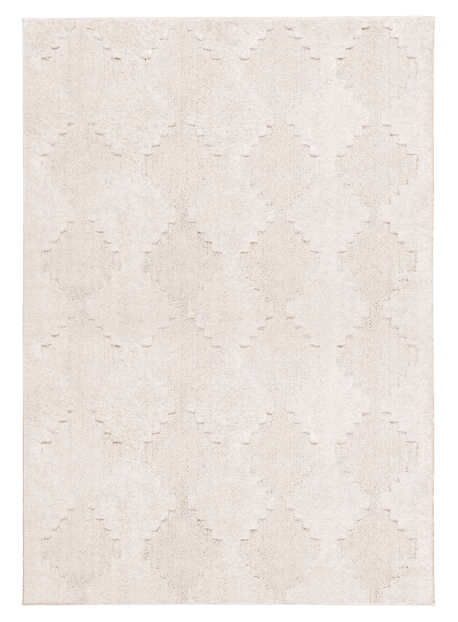 Loopsie Ilora Ivory Checkered Rug Full View