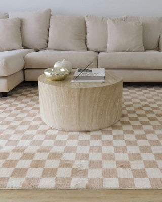 Jazine Checkered Washable Rug