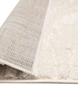Loopsie Kallo Ivory Textured Rug Front and Back