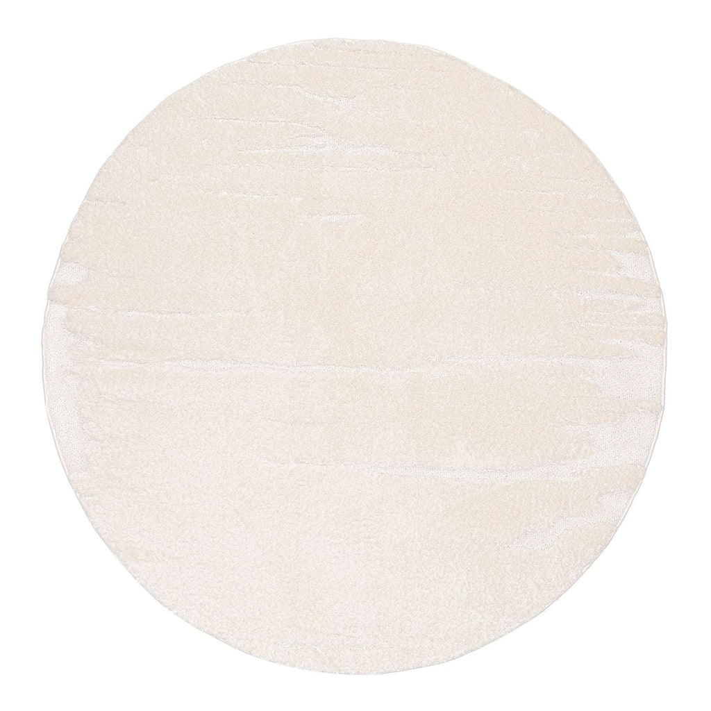 Round Textured Rug Kallo Ivory Textured Round Rug | Simple Style Co
