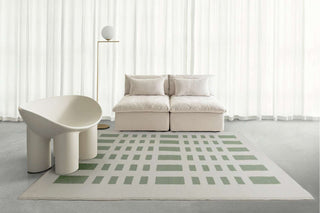 Kensington Green Printed Washable Rug