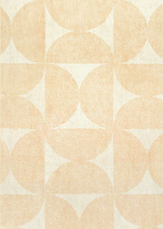 Koda Beige and Cream Geometric Washable Rug