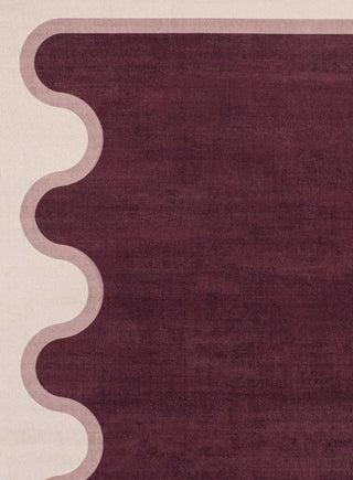 Koloa Plum and Beige Washable Rug