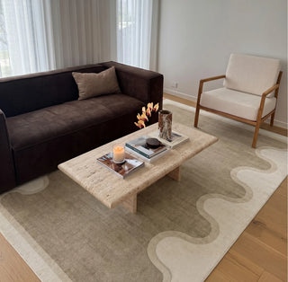 Lawai Brown Beige Washable Rug