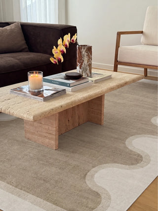 Lawai Brown Beige Washable Rug