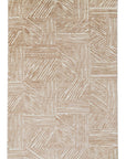 Loopsie RUGS 180cm x 120cm Chita Brown and Cream Geometric Washable Rug