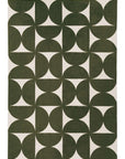 Loopsie RUGS 180cm x 120cm Jardime Green and Ivory Geometric Washable Rug