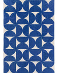 Loopsie RUGS 180cm x 120cm Tosa Blue and Ivory Geometric Washable Rug