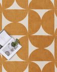 Loopsie RUGS Almere Gold and Ivory Geometric Washable Rug