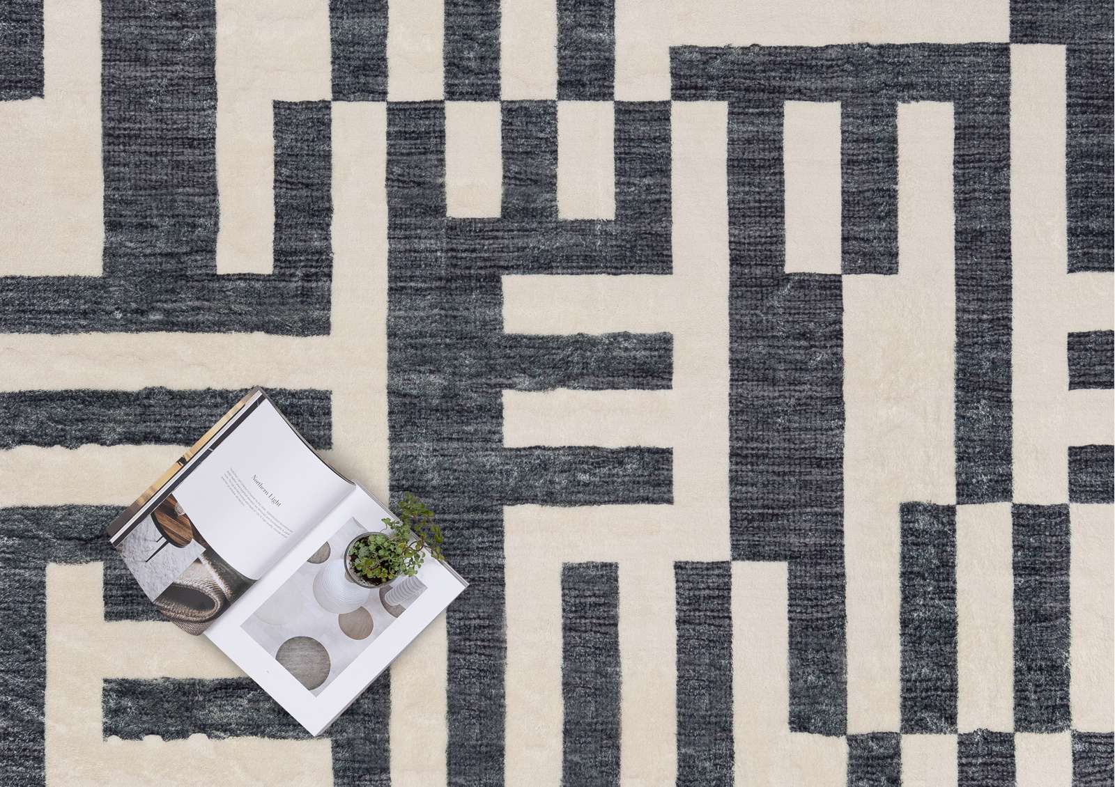 Loopsie Emmen Black and Cream Geometric Lines Washable Rug – Simple ...