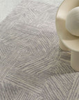 Loopsie RUGS Obu Grey and Cream Geometric Washable Rug