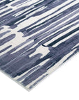 Loopsie RUGS Riya Blue Striped Washable Rug