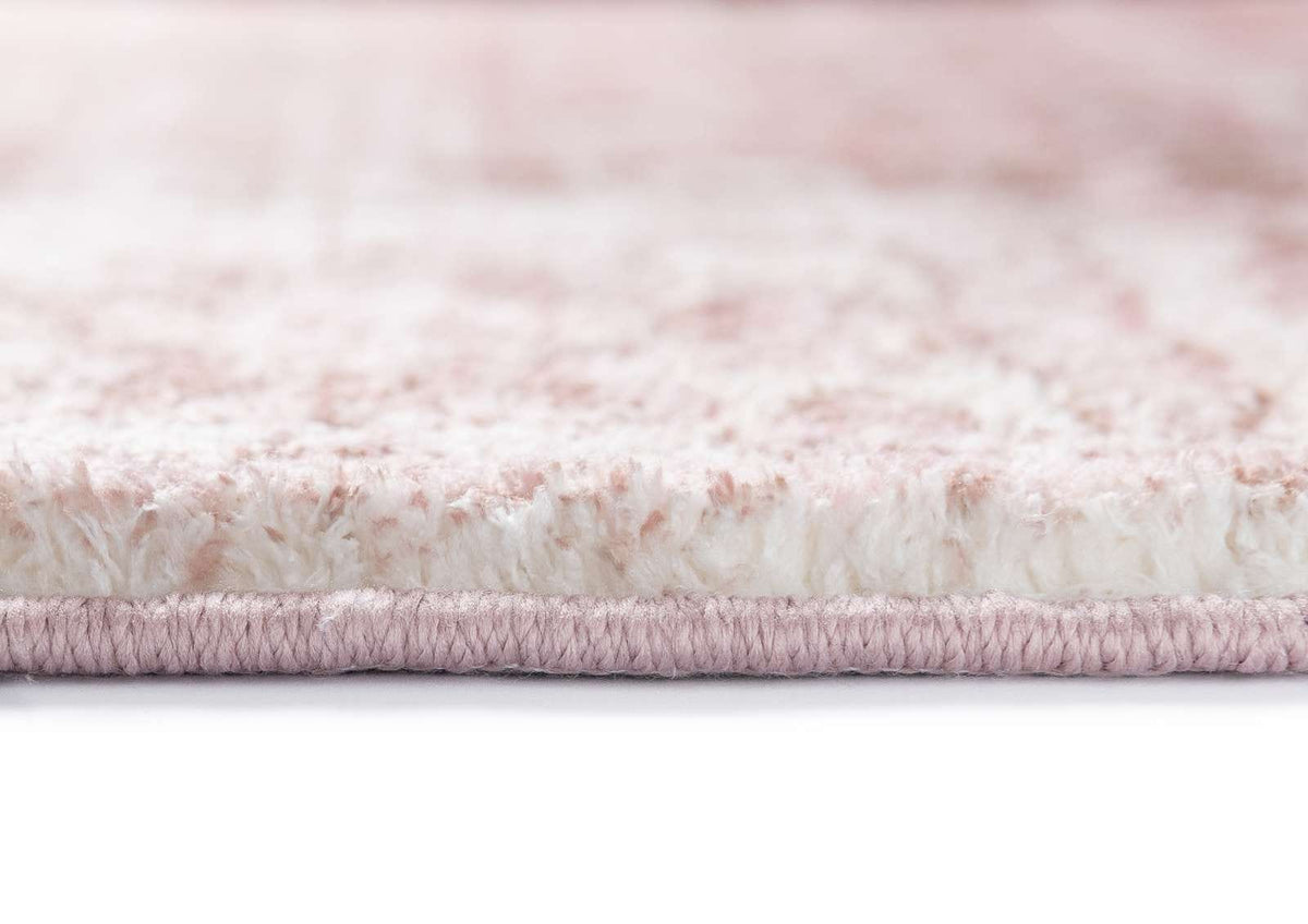Rosa Pink Floral Medallion Washable Rug | Simple Style Co